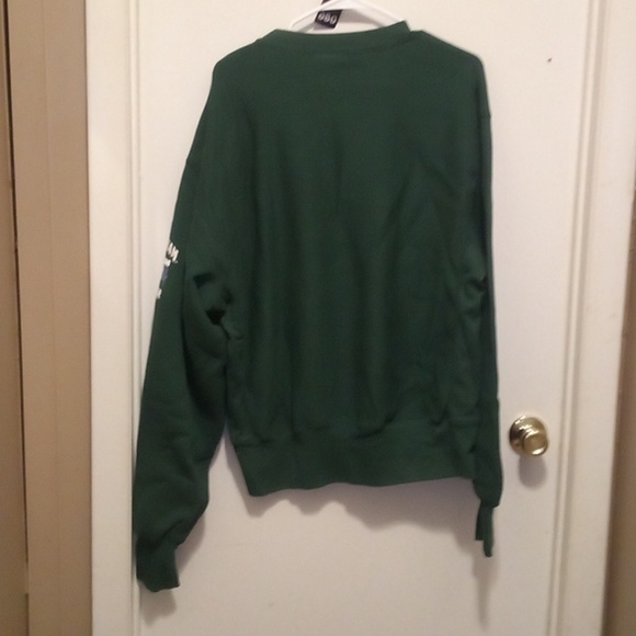 Crossgrain Lee "Jim Beam Custom Gibson Guitar" Green Sweatshirt -Size Large - Picture 9 of 9